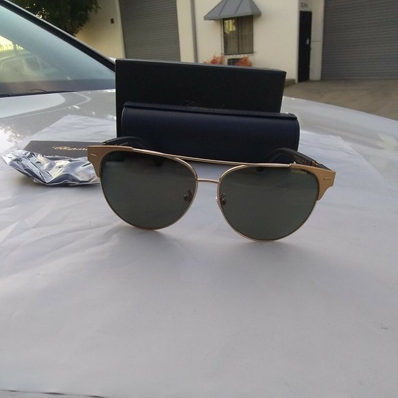 Chopard Polarized new sunglasses schc32 60/13 gold black frame - Picture 1 of 8
